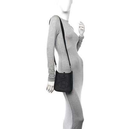 Hermes Taurillon Clemence Evelyne TPM Black 2 of 11