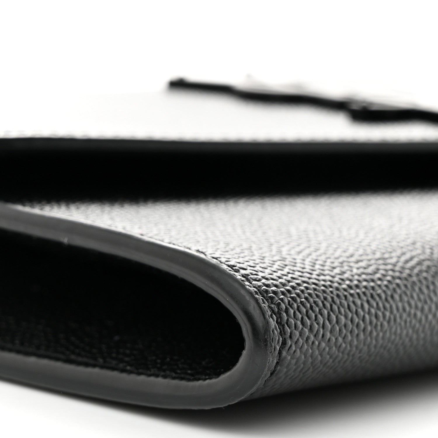 Saint Laurent Grain de Poudre Uptown Chain Wallet Black 9 of 12