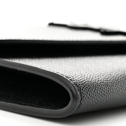 Saint Laurent Grain de Poudre Uptown Chain Wallet Black 9 of 12
