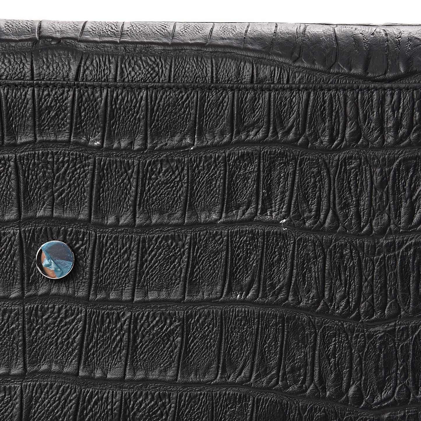 Calfskin Crocodile Embossed Small Sac de Jour Black