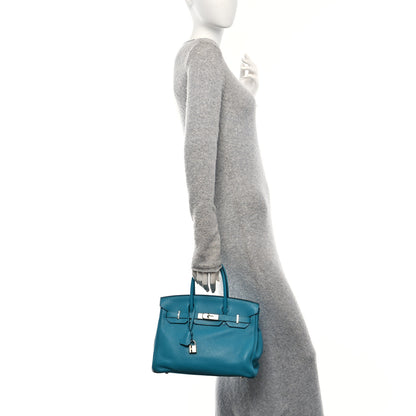 Hermes Togo Birkin 30 Blue Paon 2 of 11