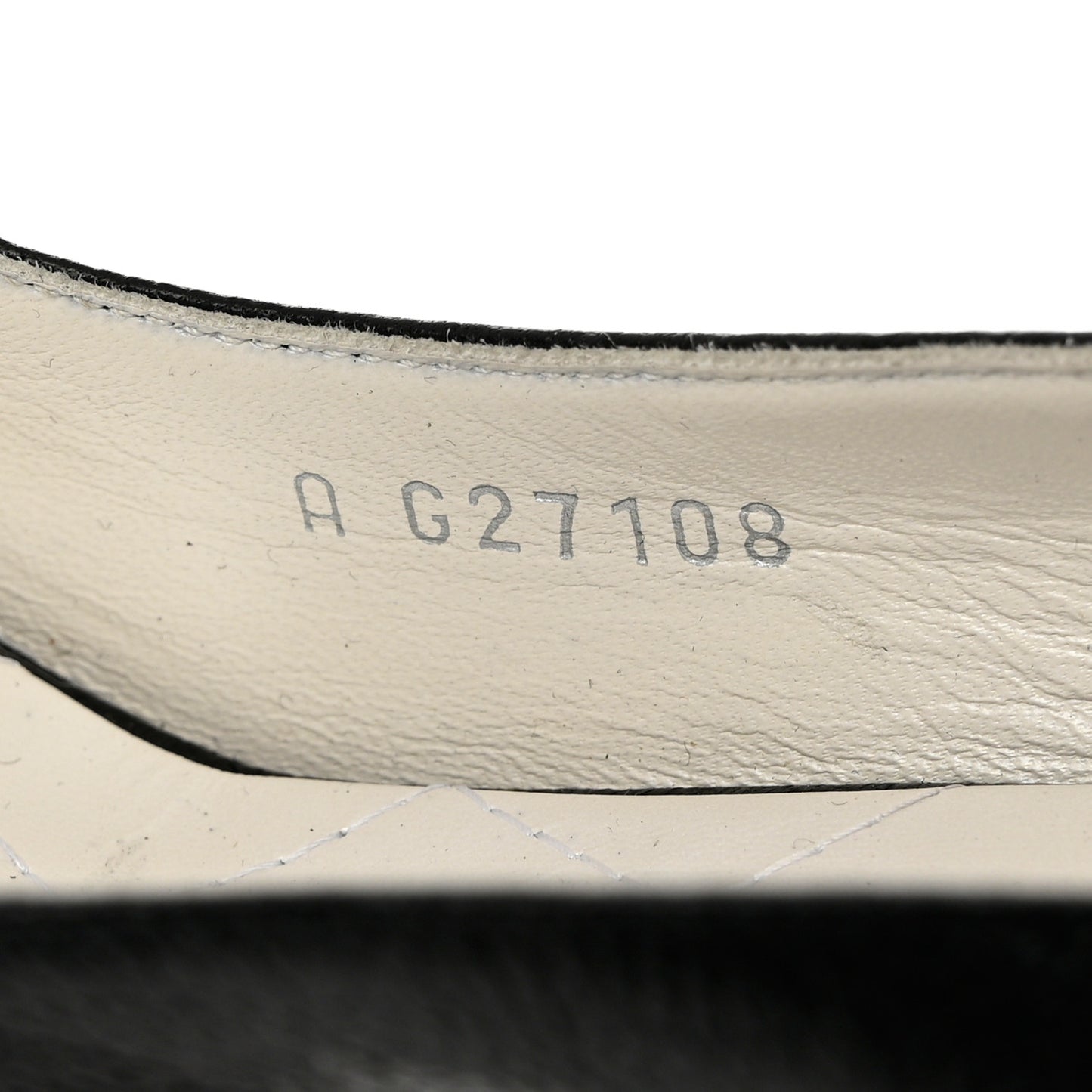 Calfskin Pearl CC Peep Toe Slingback Pumps 41 Black