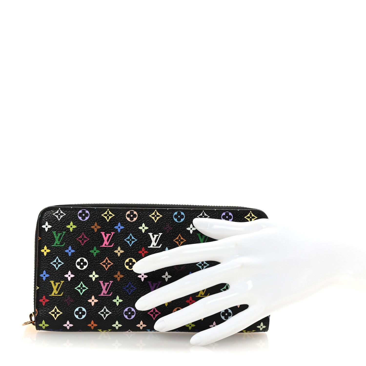 Louis Vuitton Monogram Multicolor Zippy Wallet Black Grenade 2 of 7