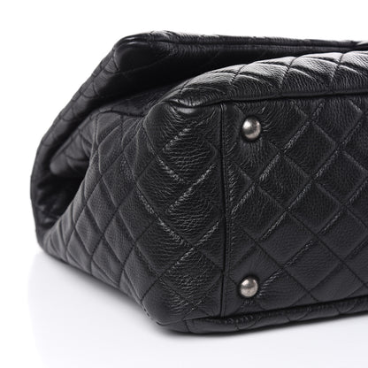 Chanel Calfskin Quilted XXL Travel Flap Bag Black 8 of 9