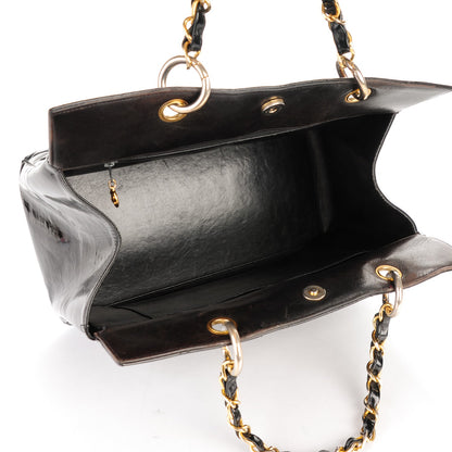 Chanel Patent Grand Shopping Tote GST Black 5 of 12