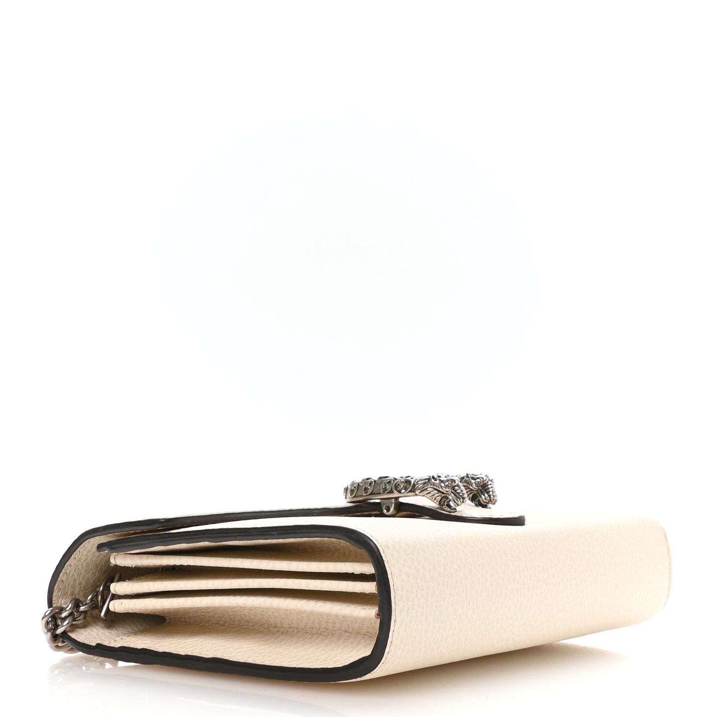 Calfskin Mini Dionysus Chain Wallet White