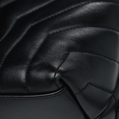 Saint Laurent Calfskin Y Quilted Monogram Small Loulou Backpack Black 7 of 9