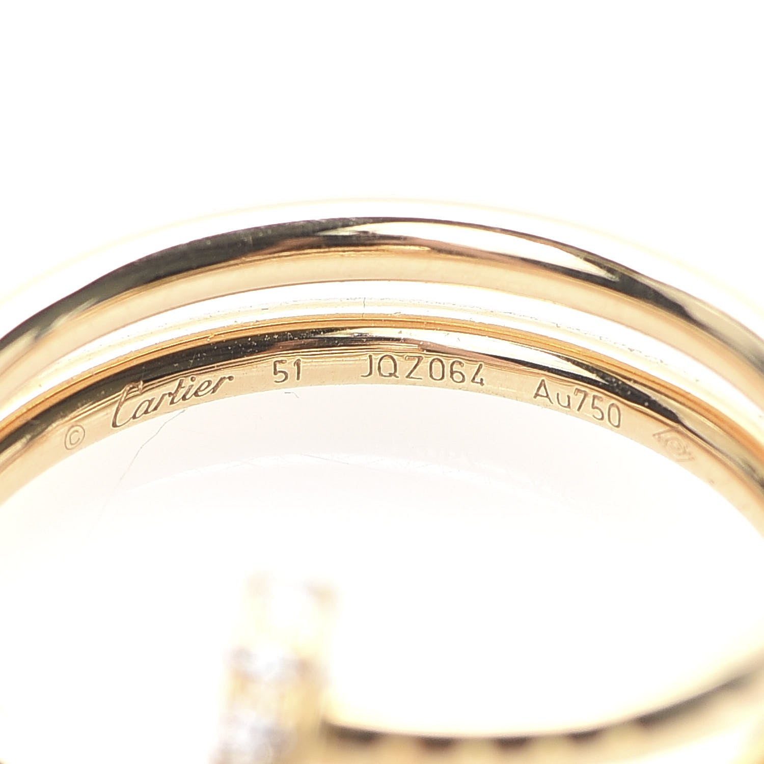 Cartier 18K Yellow Gold Diamond Double Juste Un Clou Ring 51 5.75 5 of 6