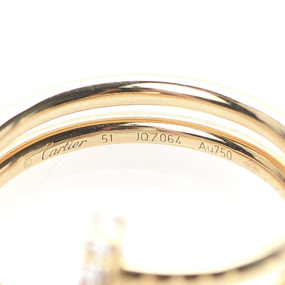 Cartier 18K Yellow Gold Diamond Double Juste Un Clou Ring 51 5.75 5 of 6