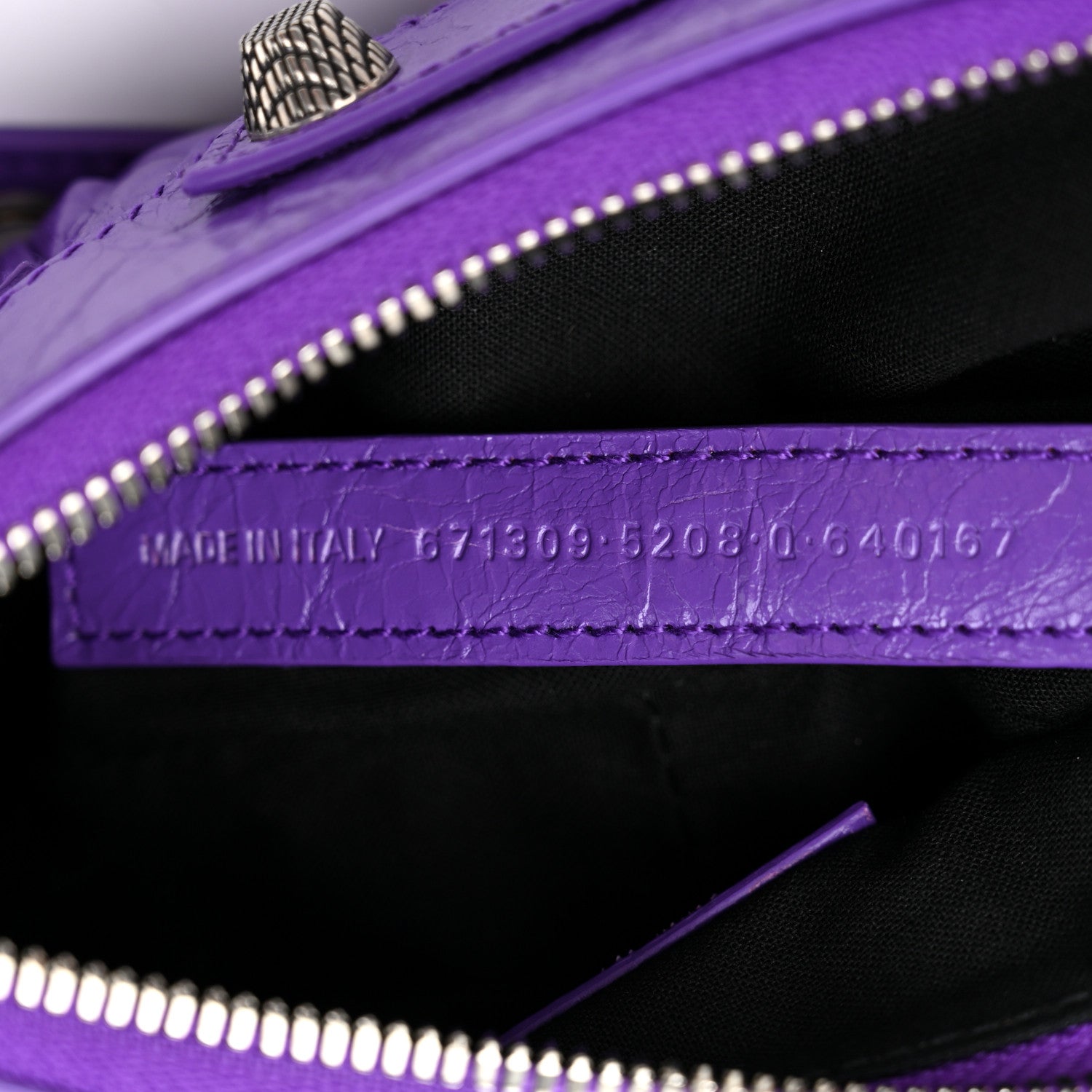 Balenciaga Agneau Arena Le Cagole Shoulder Bag XS Purple 8 of 12