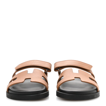 Hermes Calfskin Womens Chypre Sandals 36 Naturel 3 of 9