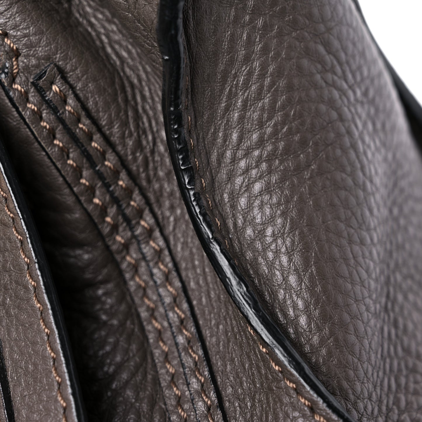 Calfskin Large Marcie Satchel Truffle