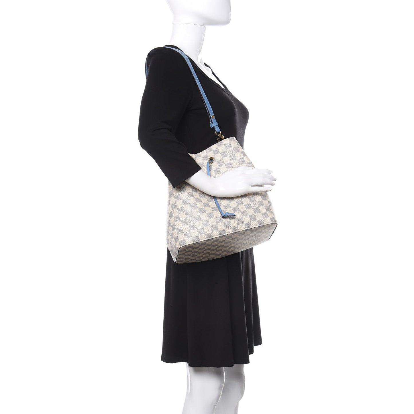 Damier Azur Neonoe MM Bleuet