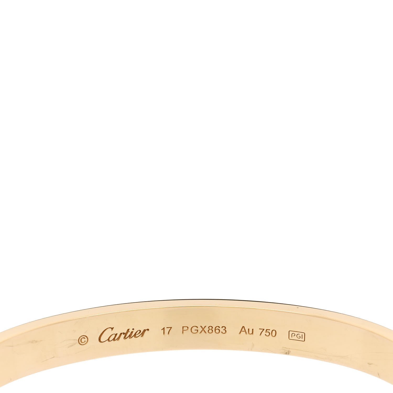 Cartier 18K Yellow Gold LOVE Bracelet 17 3 of 4