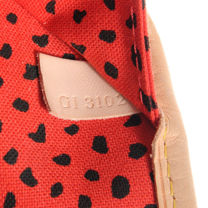 Louis Vuitton Monogram Kusama Waves Neverfull MM Red 7 of 7