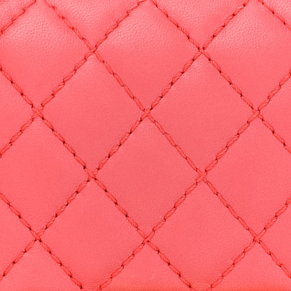 Chanel Tweed Lambskin Quilted Small Braided Jacket Boy Flap Coral 8 of 14