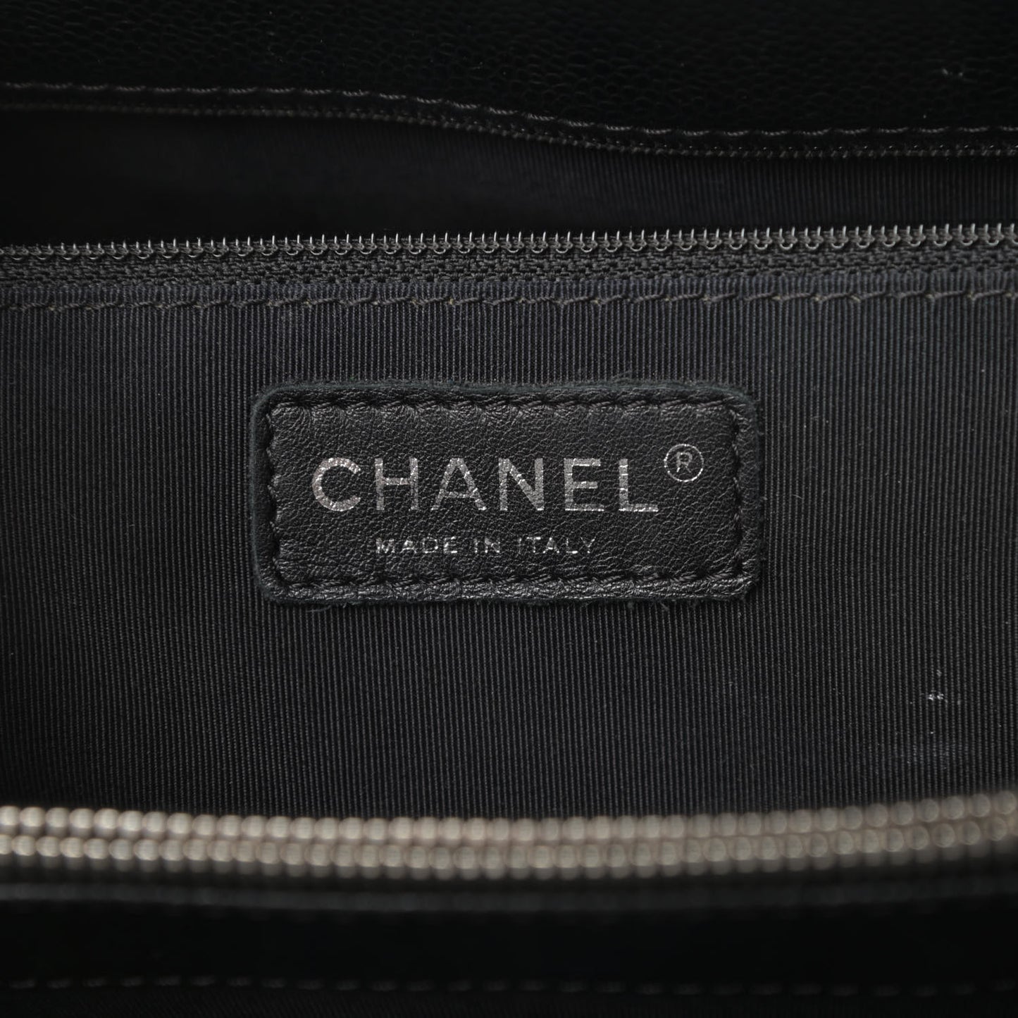 Caviar Quilted Grand Shopping Tote GST Black