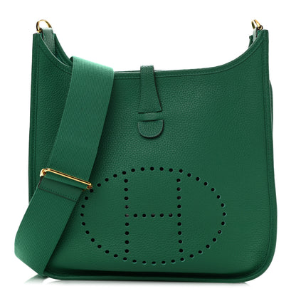 Hermes Taurillon Clemence Evelyne III PM Vert Vertigo 1 of 9