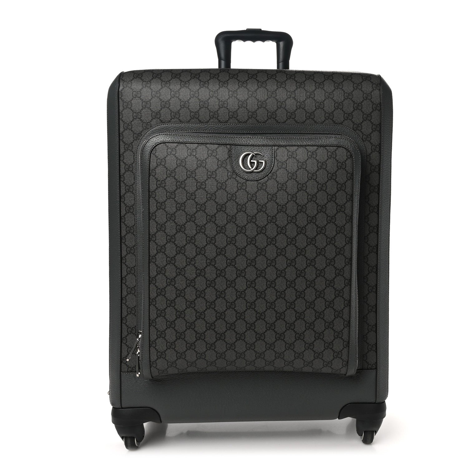 Gucci GG Supreme Monogram Web Medium Savoy Trolley  Black 1 of 9