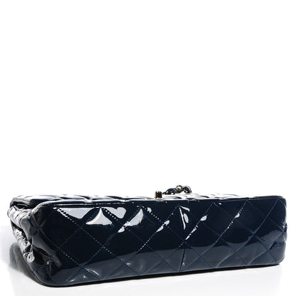 Chanel Patent Jumbo Double Flap Navy Blue 4 of 8