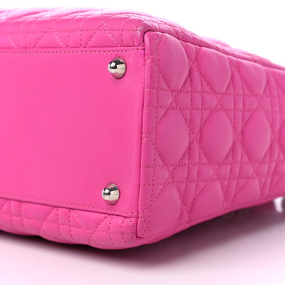 Christian Dior Lambskin Cannage Large Lady Dior Fuchsia 9 of 14