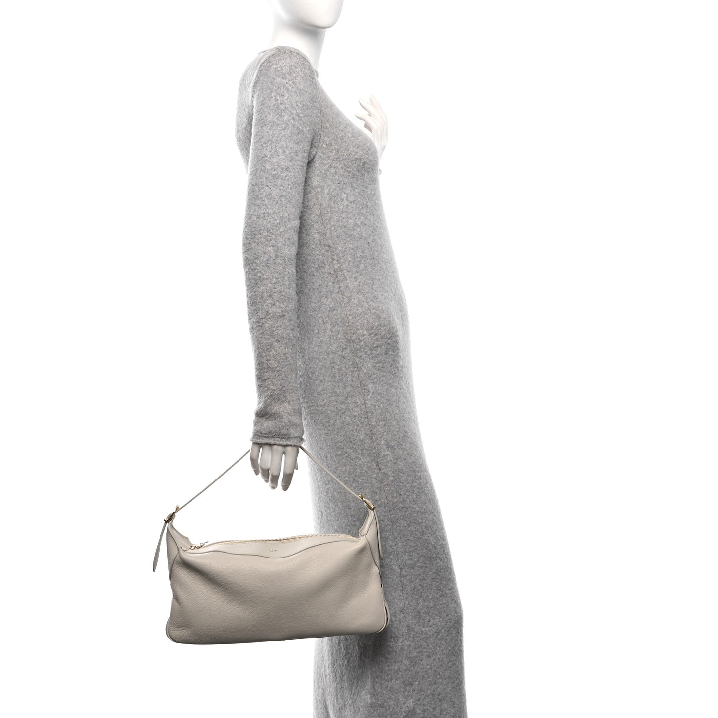 Supple Calfskin Medium Romy Shoulder Bag Rice