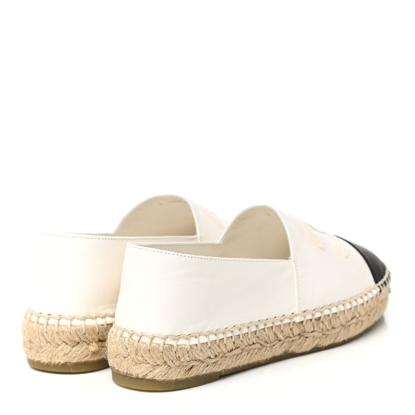 Lambskin CC Espadrilles 35 White Black