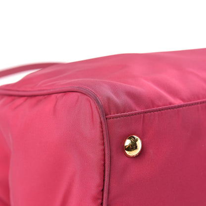 Prada Saffiano Tessuto Nylon Shopping Satchel Ibisco 10 of 12