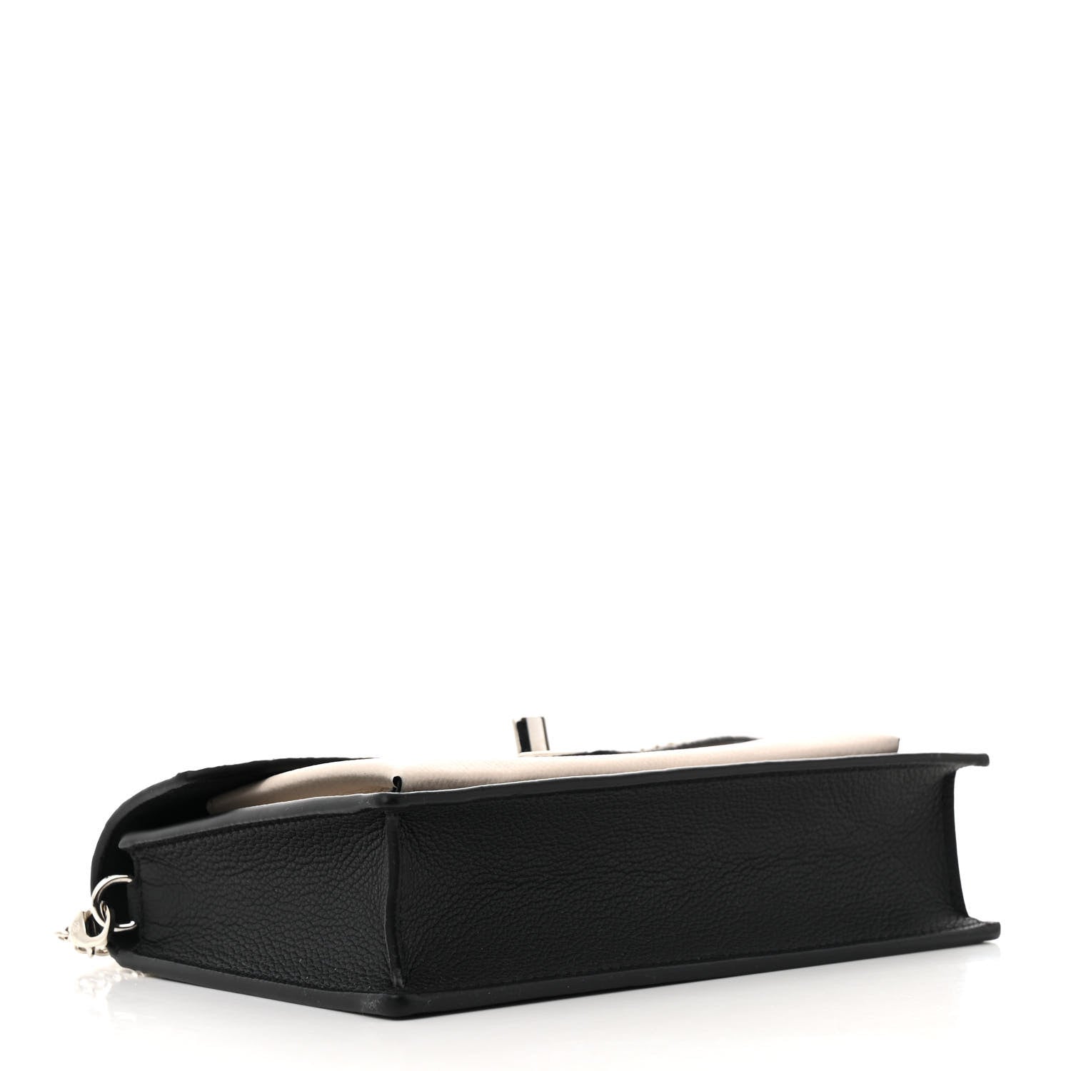 Louis Vuitton Soft Calfskin Snakeskin My Lockme Chain Bag Pochette Black 4 of 10
