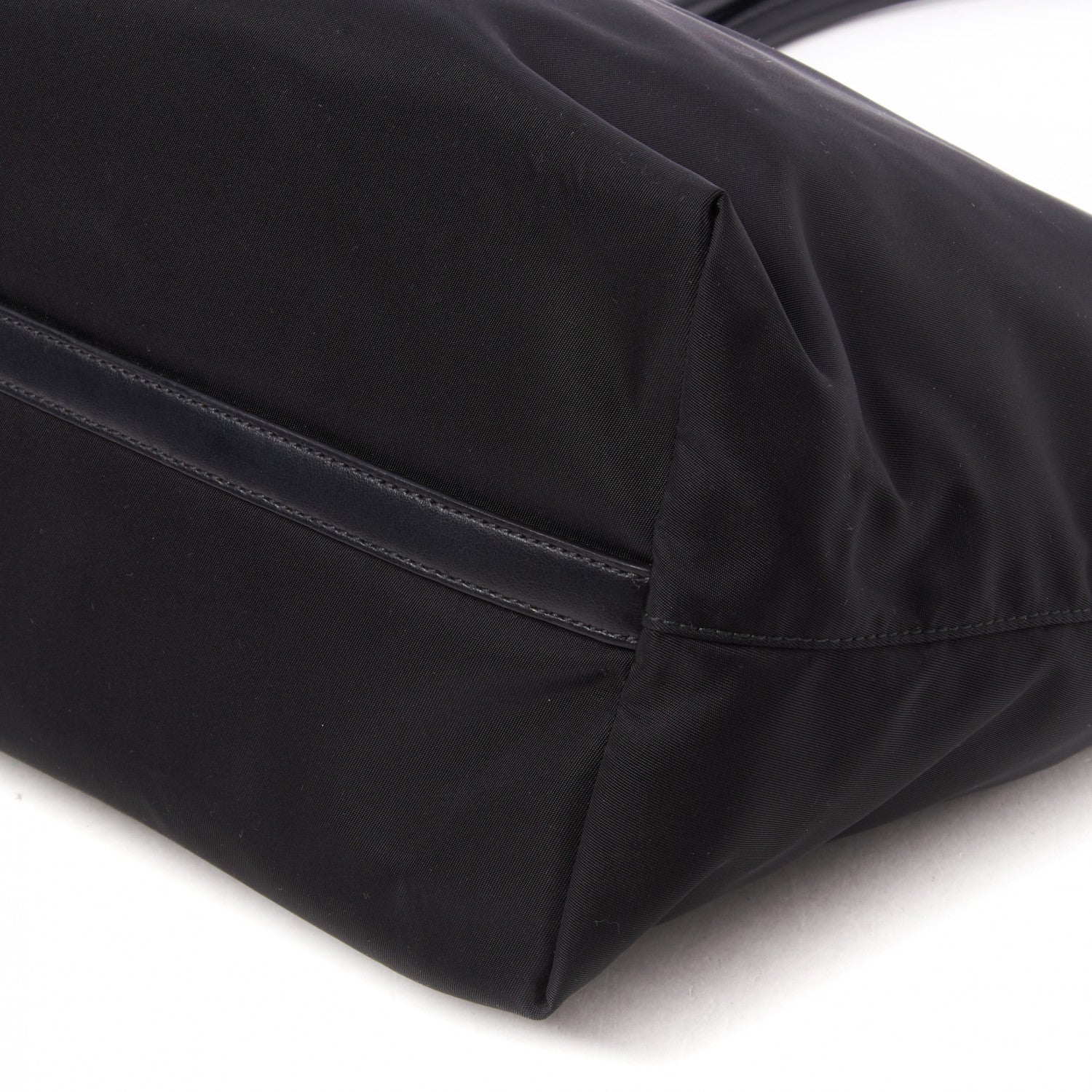 Prada Tessuto Nylon Soft Calf Shopping Tote Black 4 of 8