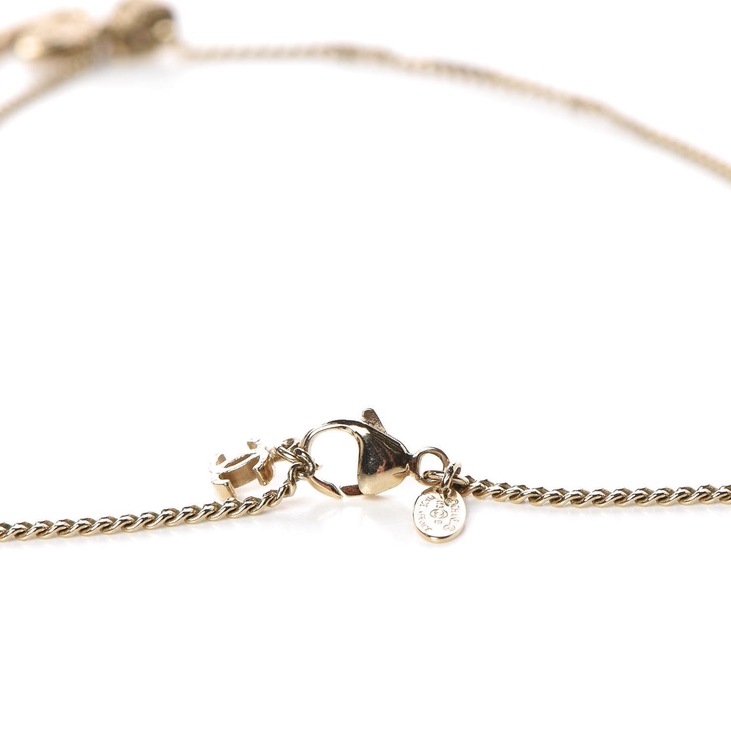 CC Chain Pendant Necklace Gold