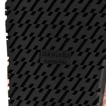Hermes Woolskin Womens Chypre Sandals 35.5 Bois De Santal 7 of 12