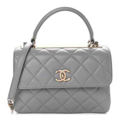 Chanel Lambskin Quilted Small Trendy CC Flap Dual Handle Bag Grey 1 of 9