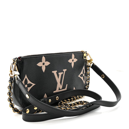 Louis Vuitton Empreinte Monogram Giant Multi Pochette Accessories Black Beige 3 of 9