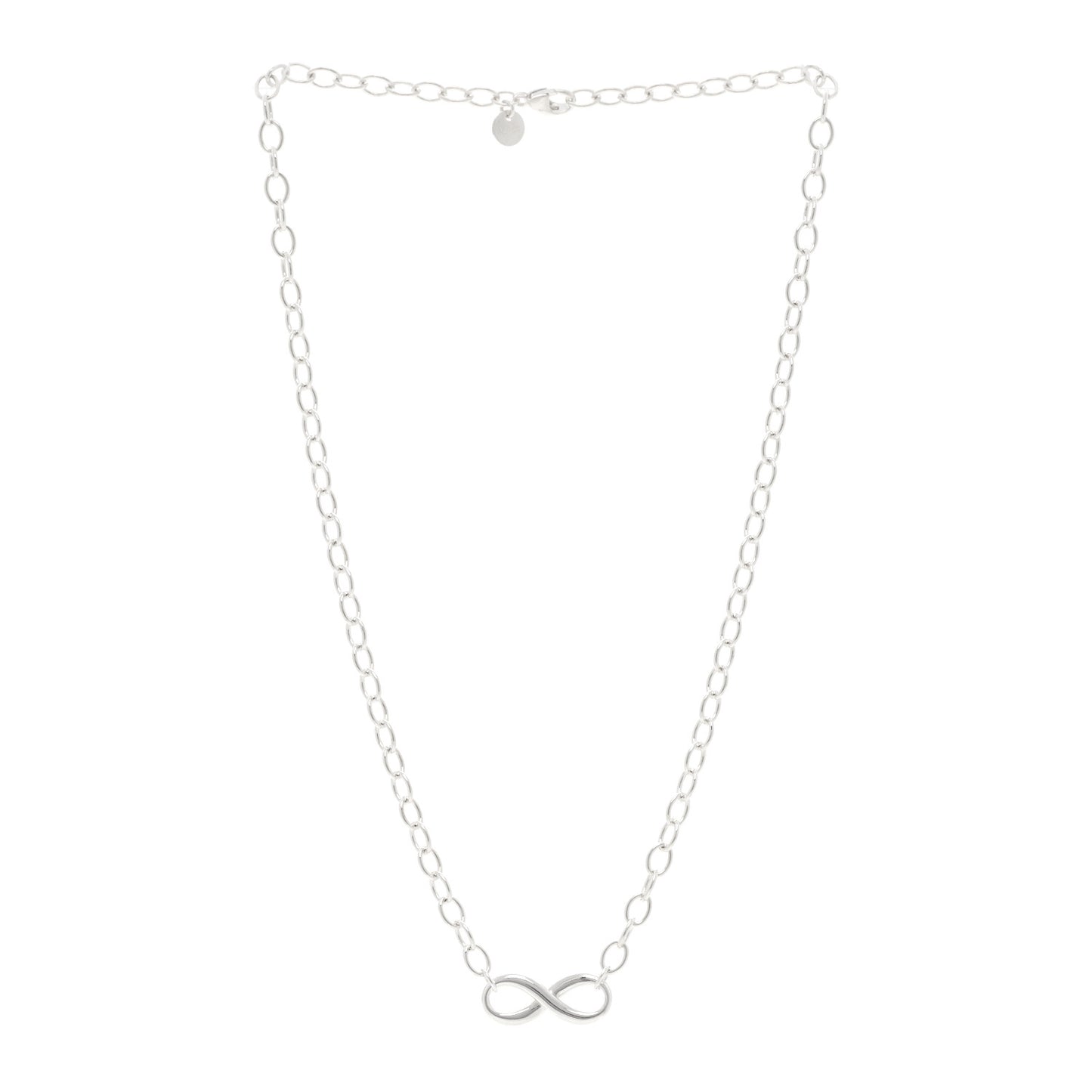 Sterling Silver Narrow Infinity Link Necklace