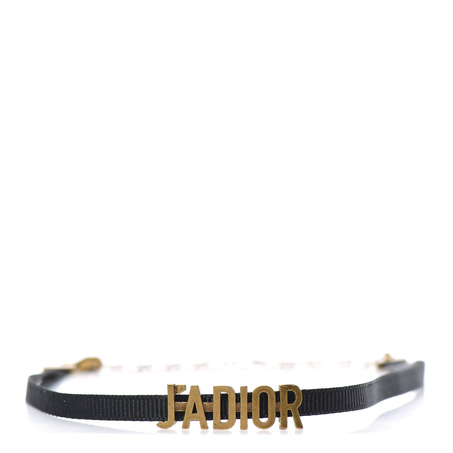 Grosgrain Ribbon J'Adior Logo Choker Necklace Black