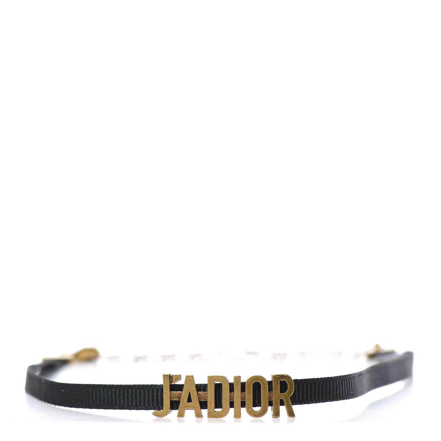 Christian Dior Grosgrain Ribbon J'Adior Logo Choker Necklace Black 1 of 4