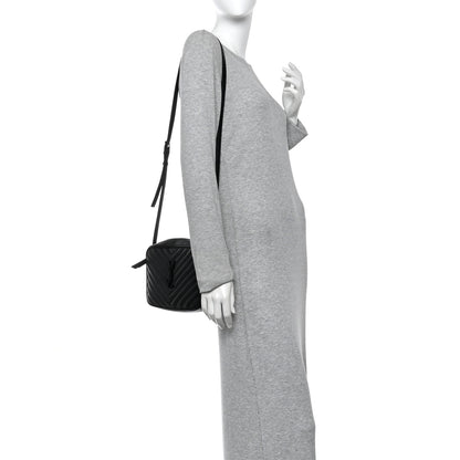 Saint Laurent Calfskin Matelasse Monogram Monochrome Lou Camera Bag Black 2 of 10
