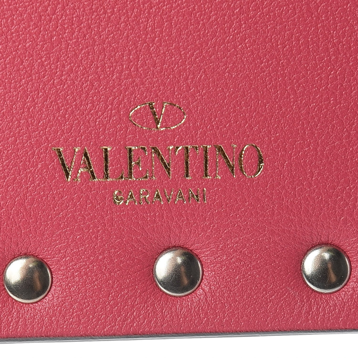 Valentino Garavani Vitello Rockstud Coin Case Card Holder Shadow Pink 6 of 14