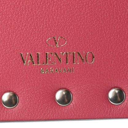 Valentino Garavani Vitello Rockstud Coin Case Card Holder Shadow Pink 6 of 14