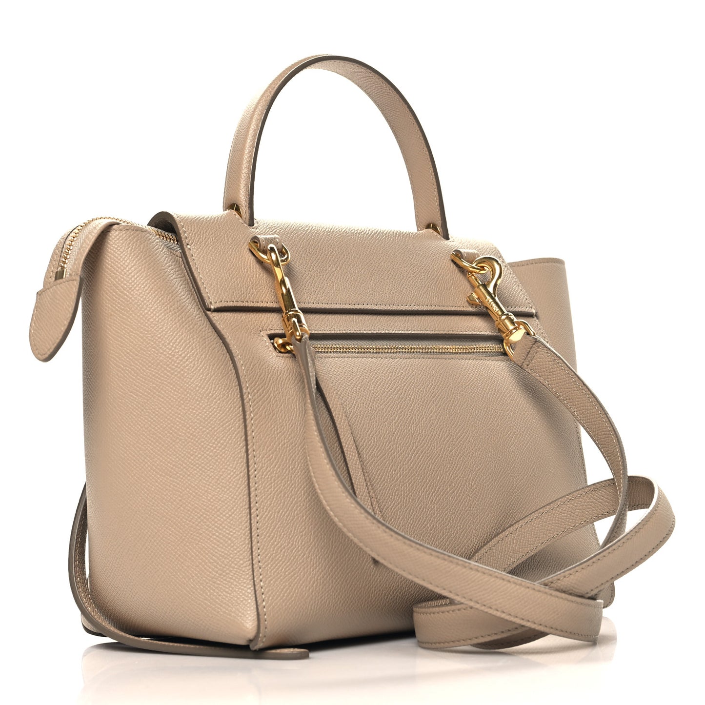 Grained Calfskin Micro Belt Bag Light Taupe