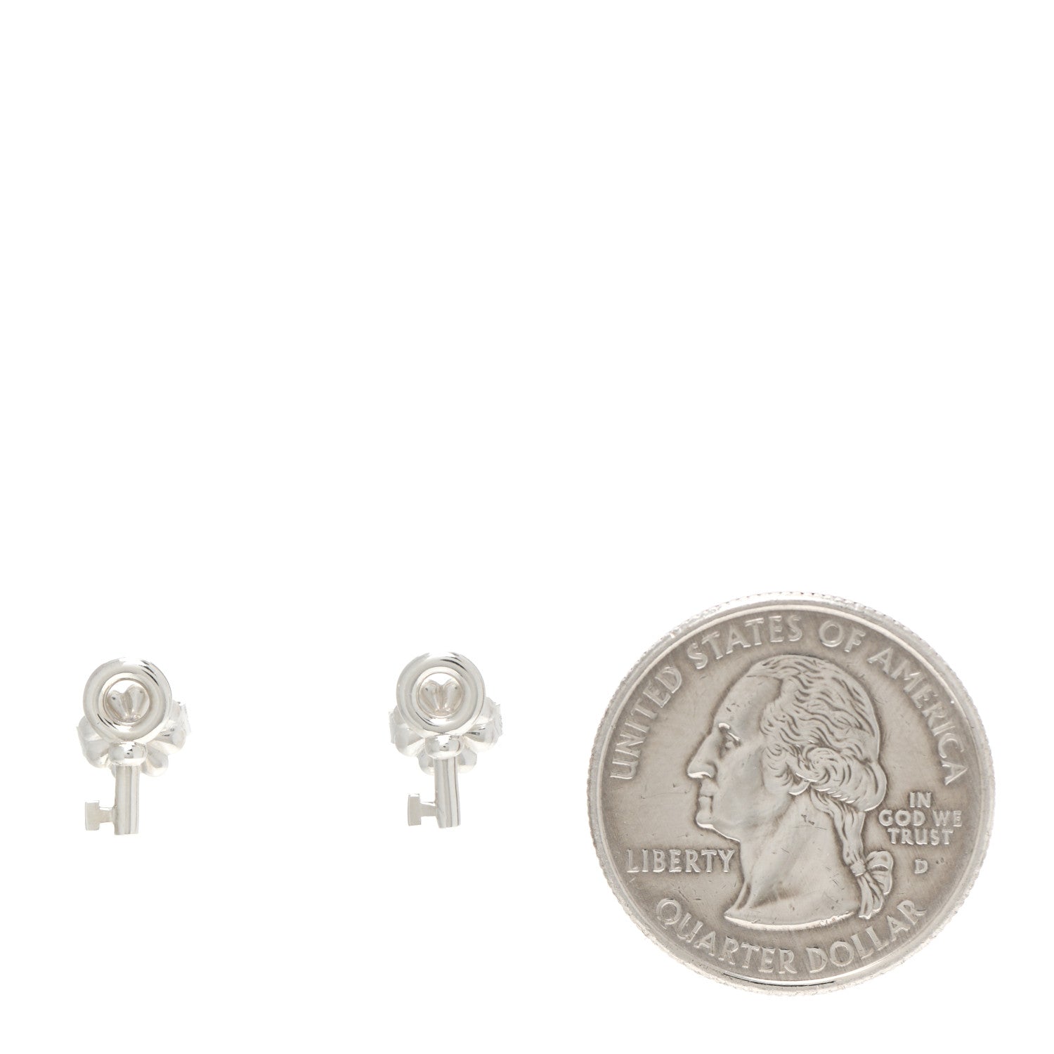 Tiffany Sterling Silver Key Earrings 2 of 5