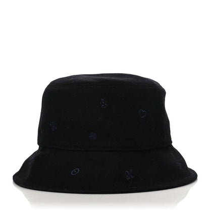 Hermes Cashmere Debbie Charms Bucket Hat 59 Black 1 of 7