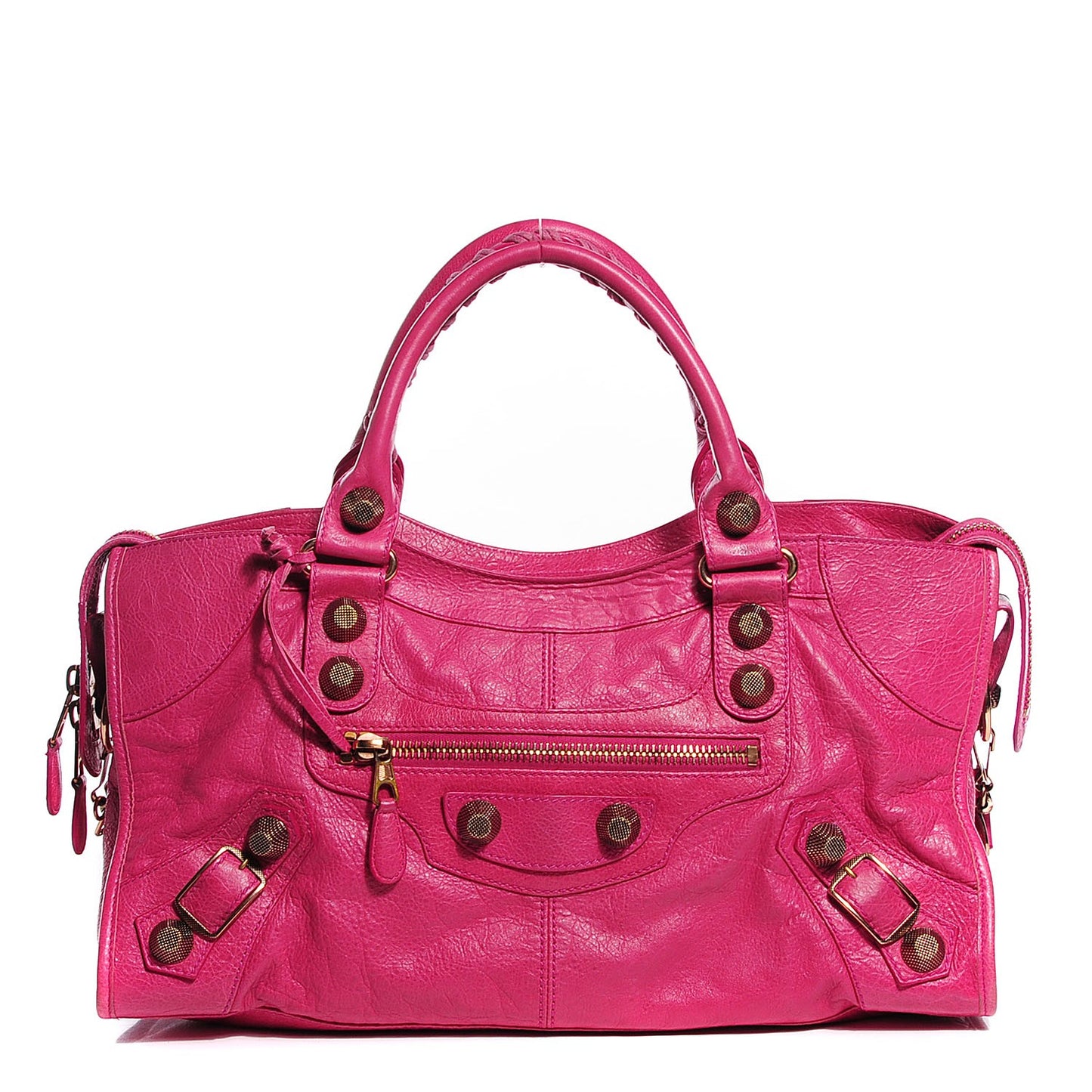 Agneau Giant 21 Rose Gold Hardware Part Time Cyclamen Fucsia
