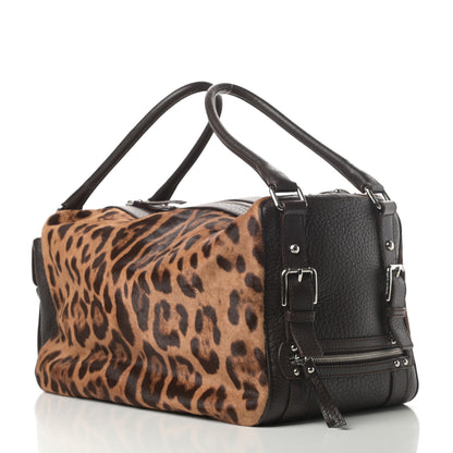 Dolce & Gabbana Calf Hair Leopard Print Miss Easy Way Satchel Naturale 3 of 15