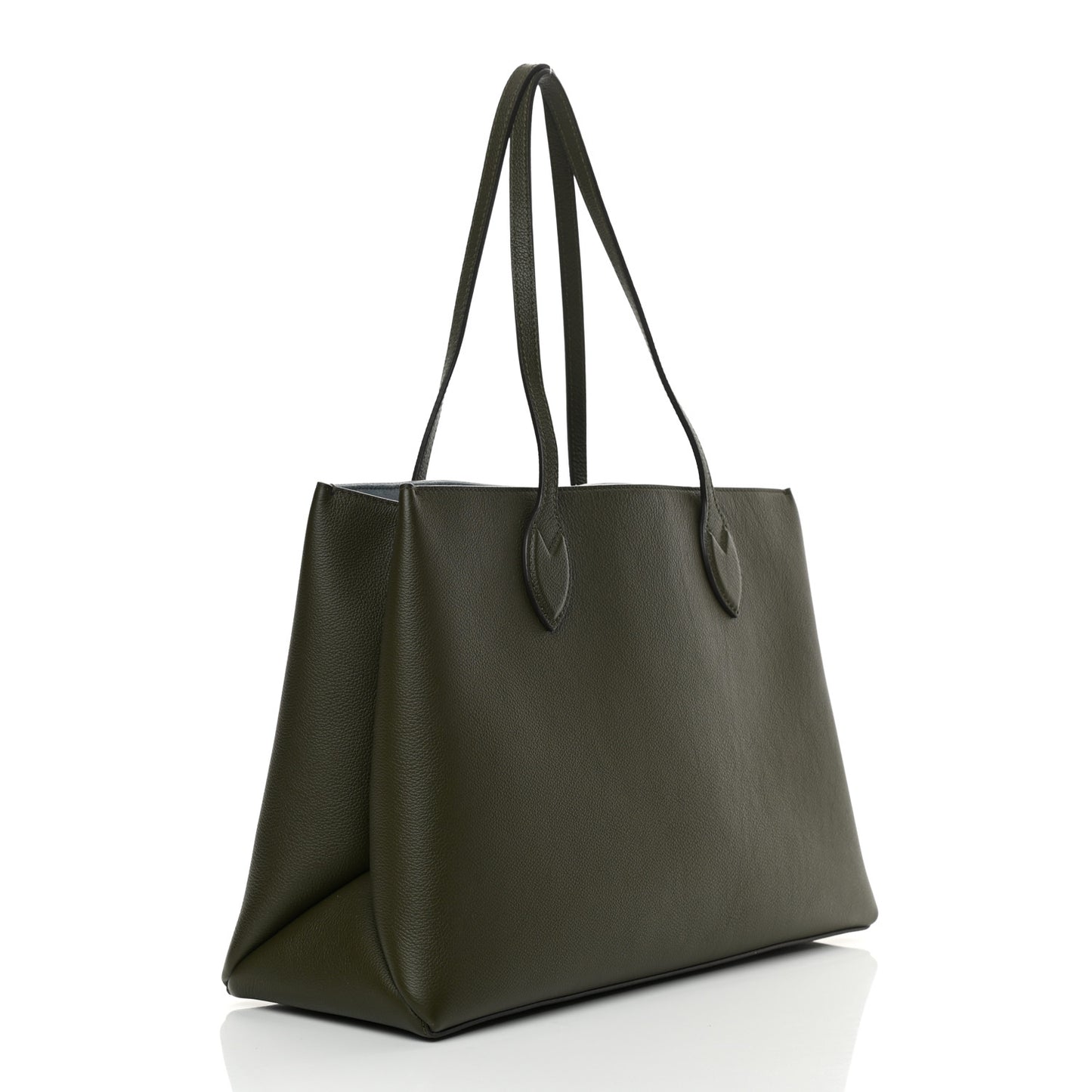 Grained Calfskin Lockme Shopper Kaki