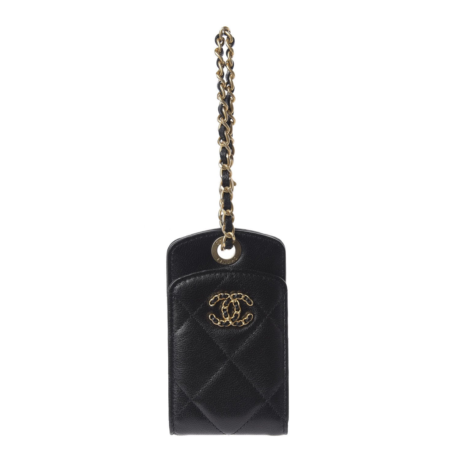 Chanel Lambskin Quilted 19 Luggage Tag Black 1 of 6