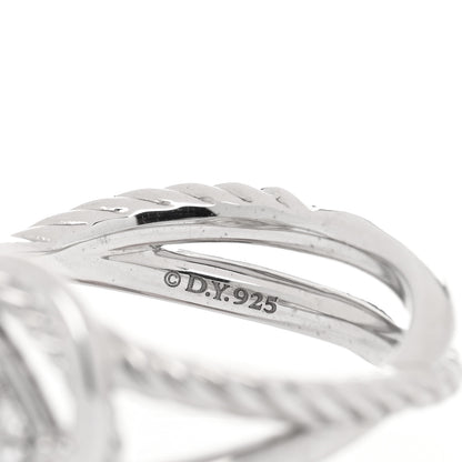 David Yurman Sterling Silver Diamond Pave 7mm Infinity Ring 52 6 4 of 4