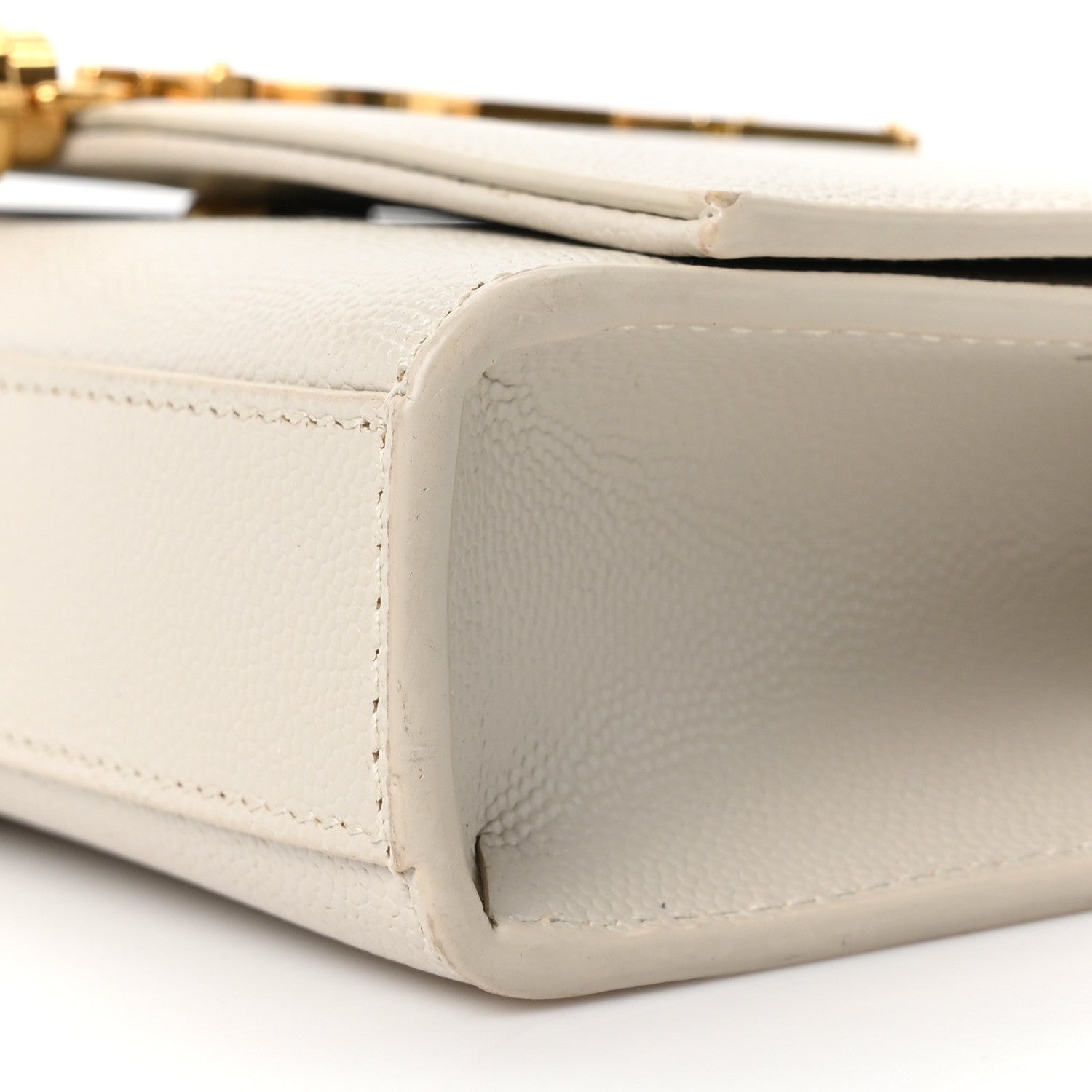 Saint Laurent Grain De Poudre Small Classic Monogram Kate Tassel Satchel Crema Soft 10 of 10