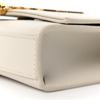 Saint Laurent Grain De Poudre Small Classic Monogram Kate Tassel Satchel Crema Soft 10 of 10